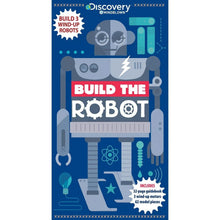 Hardcover robot-building book with 'Build the Robot' title and robot cover art