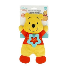 Sensory teether blanky: plush Winnie the Pooh with crinkle star and foot teether