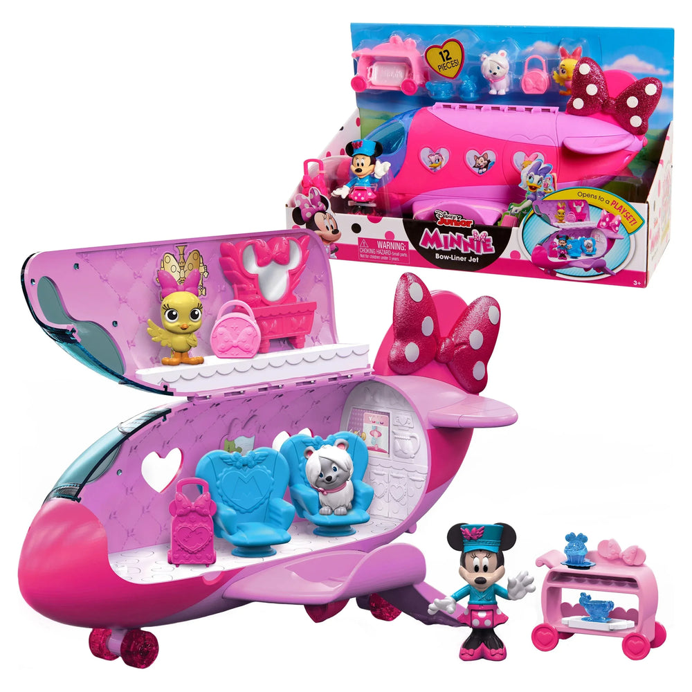 Disney Junior Minnie Mouse Bow-Liner Jet Toy Figures and Playset, Officially Licensed Kids Toys for Ages 3 Up, Gifts and Presents - USA MEGA SHOP