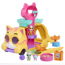 Disney Junior SuperKitties Purr ’N’ Go playset with pink carrier, slide, and 5 figures