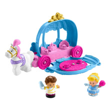 Blue and pink dancing carriage playset with horse and 4 Little People figures