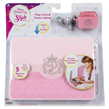 Pink pretend laptop set in blister pack with screen and play earbuds