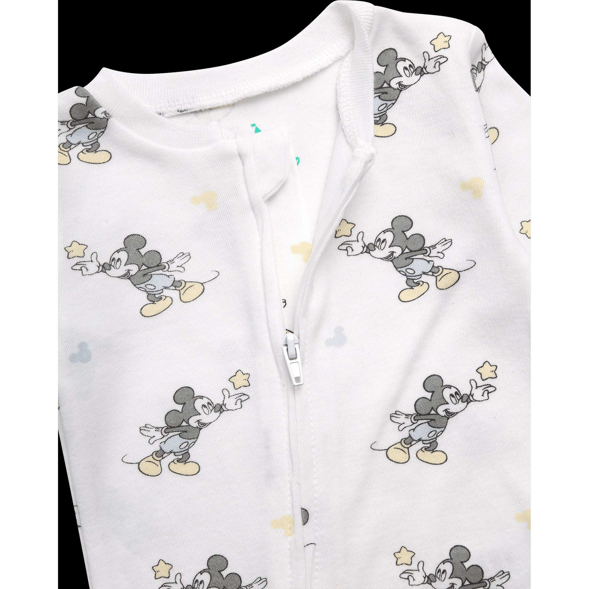 Disney Newborn Baby Layette Set - 6 Piece Disney Bodysuit Coveralls Sweatpants, Hat, Gift Bag (0-6M)