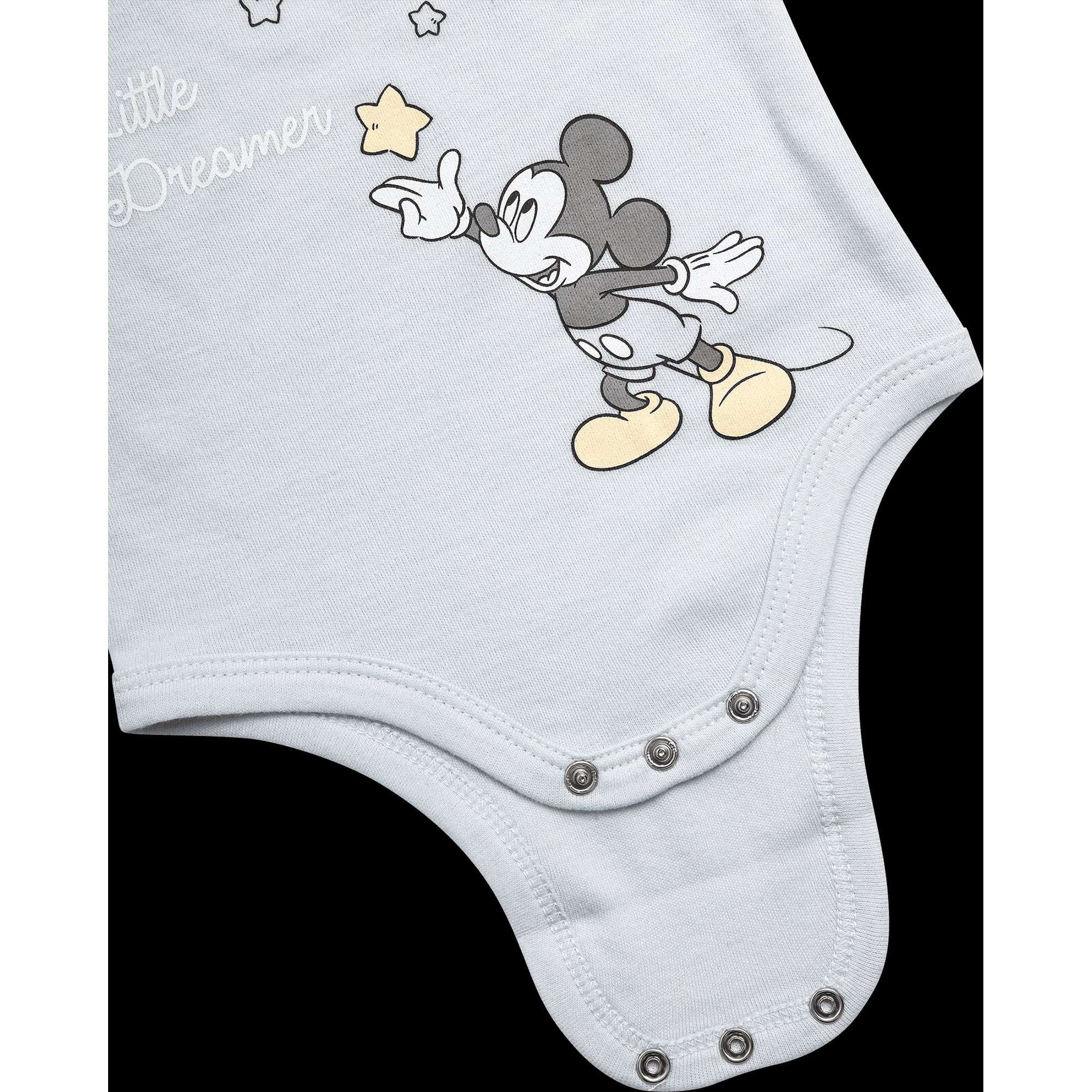 Disney Newborn Baby Layette Set - 6 Piece Disney Bodysuit Coveralls Sweatpants, Hat, Gift Bag (0-6M)