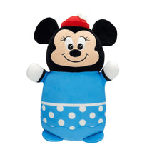 Minnie Mouse Hugmee plush toy, blue dress with white polka dots and red hat