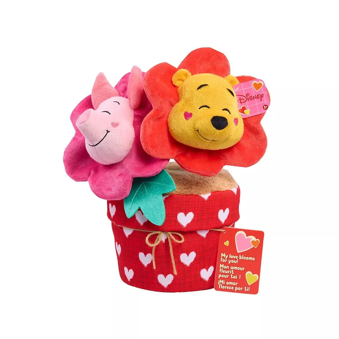 Disney Valentine Blooming Potted Plush - Winnie the Pooh - USA MEGA SHOP