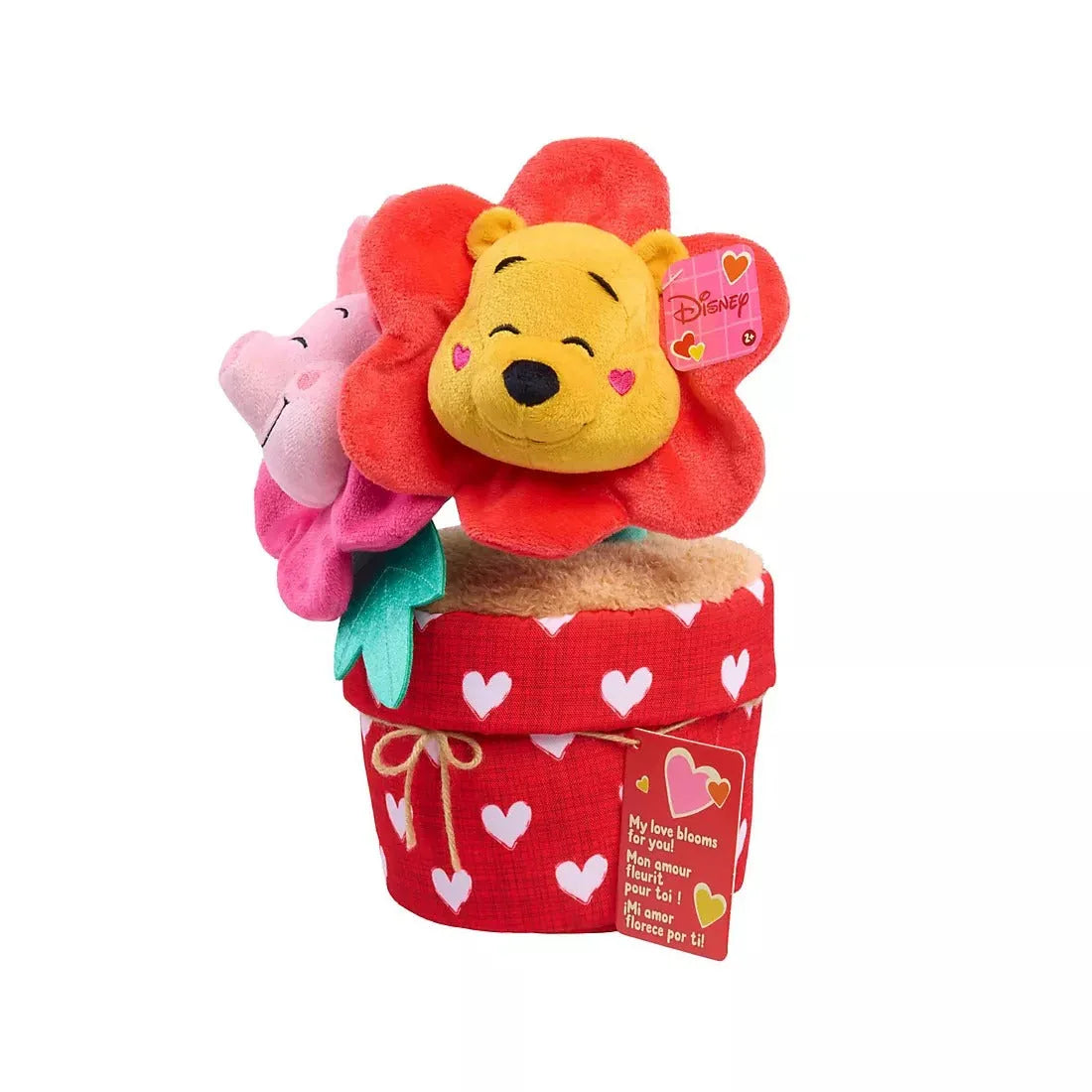 Disney Valentine Blooming Potted Plush - Winnie the Pooh - USA MEGA SHOP