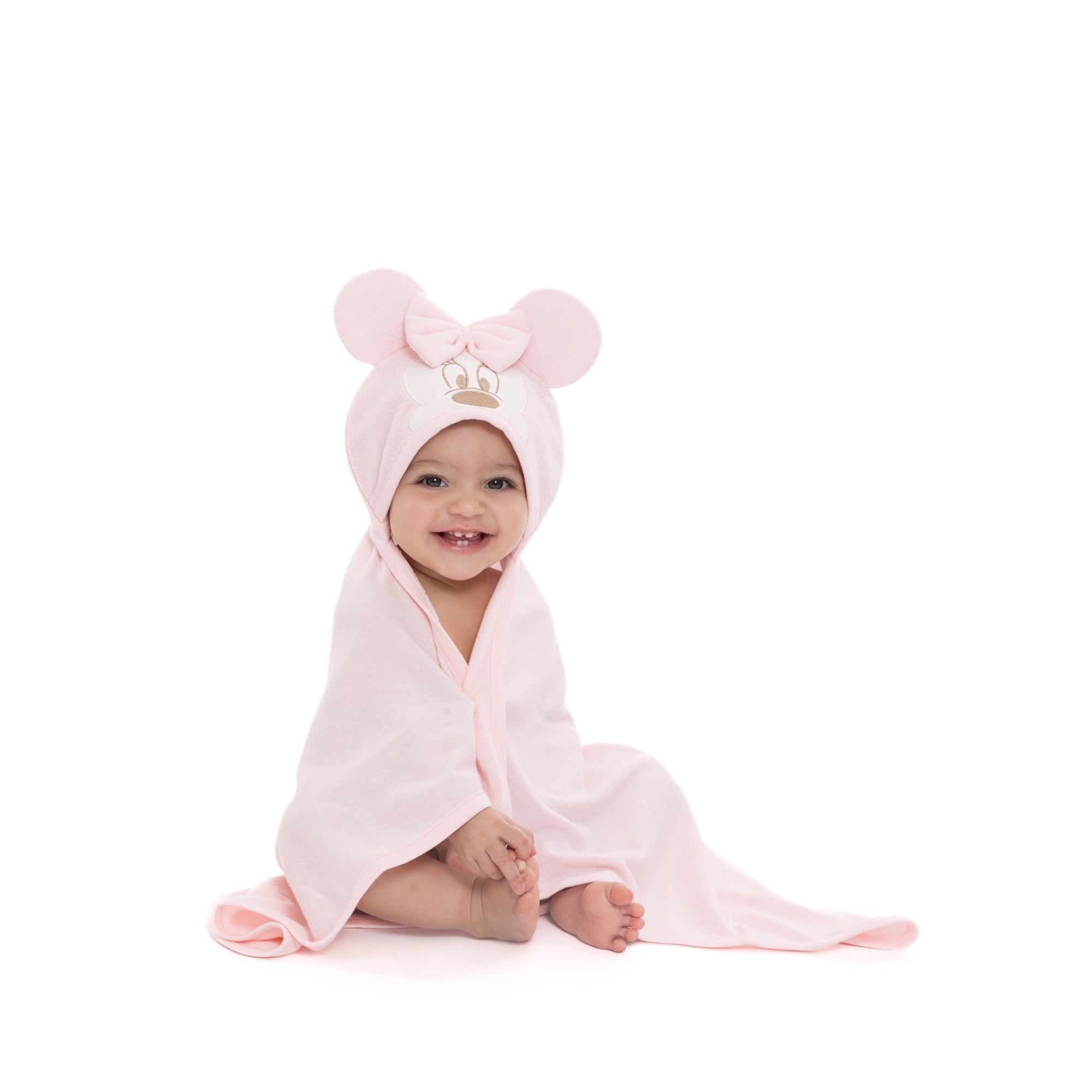 Disney Baby Wishes and Dreams Character Infant Baby Bath Set with Hooded Towel and Washcloths, 3-Piece, One Size