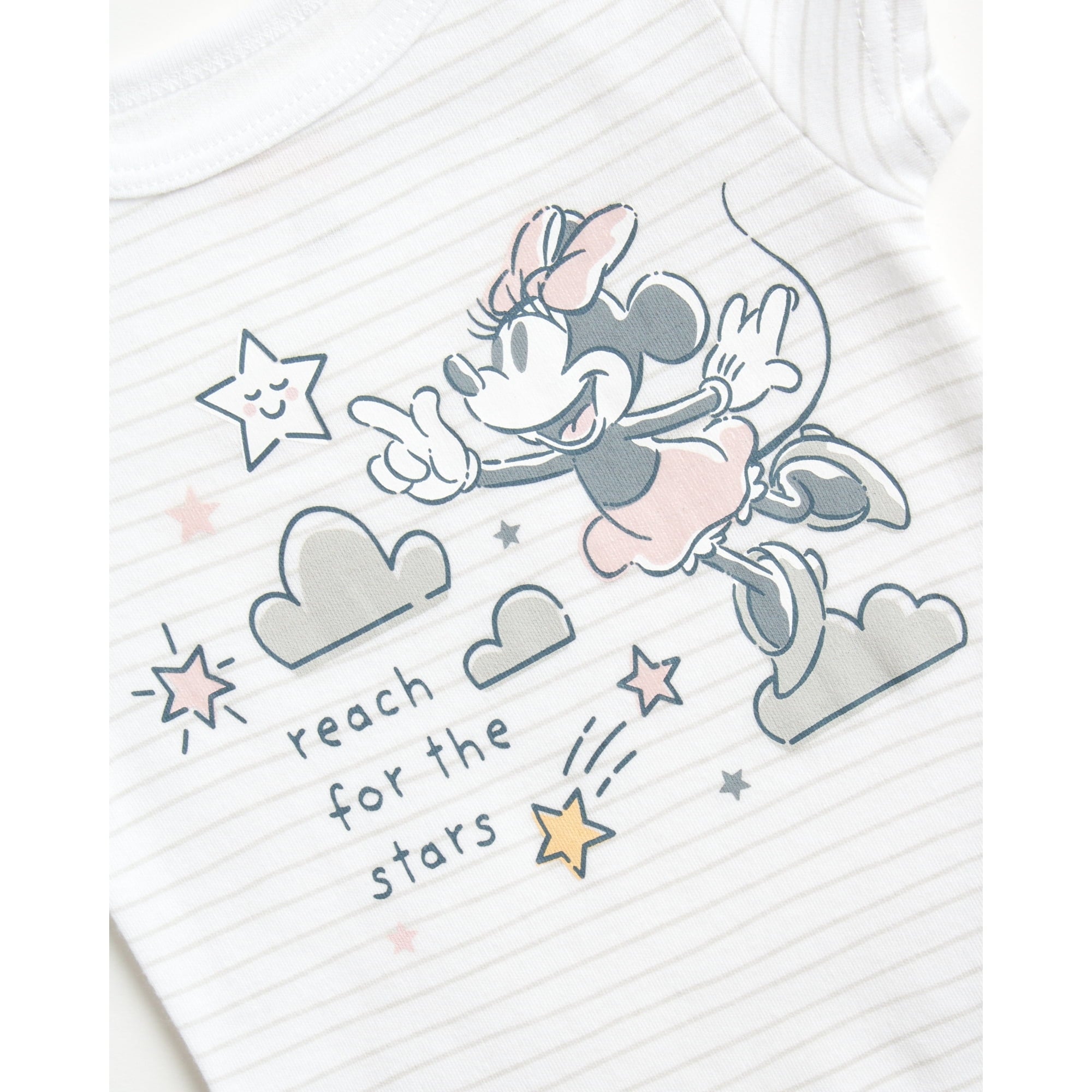 Disney Newborn Baby Layette Set - 6 Piece Disney Bodysuit Coveralls Sweatpants, Hat, Gift Bag (0-6M)