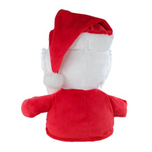 Jack Skellington plush tree hugger, red Santa hat and red body, side view