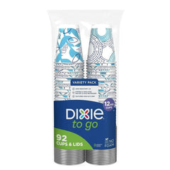 Dixie® To Go 12 oz. Paper Cup with Leak-Resistant Lid, 92 ct.