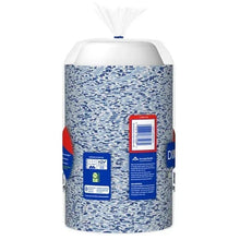 Dixie 12 oz paper bowl multipack with blue patterned wrapping and barcode label