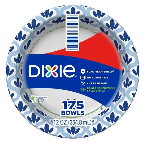 Dixie 12 oz Paper Bowl, 175-count - USA MEGA SHOP