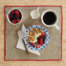 Printed paper bowl with berries and cereal on a plate, 12 oz size