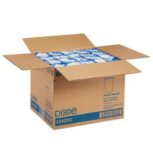 Kraft paper hot cup sleeve box open with stacked sleeves inside