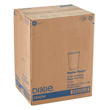 Dixie PerfectTouch 12 oz insulated paper cup case box, white cups