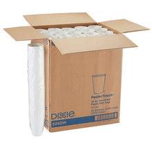White insulated paper cups in an open shipping carton