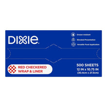 Red checkered wrap and liner product box, 500 sheets, 12 x 10.75 in