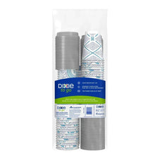 Insulated to-go cups with lids, gray stack in clear pack, 100 count