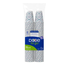 12 oz insulated paper cups, white with teal geometric design, 160-count pack