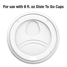 White hot cup lid, snap-on high dome design with vented tab