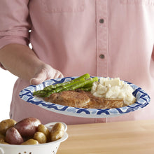 10 in Dixie Ultra paper plate with grilled chicken and asparagus in use