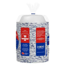 135-count paper bowl pack, white carton with blue speckle pattern