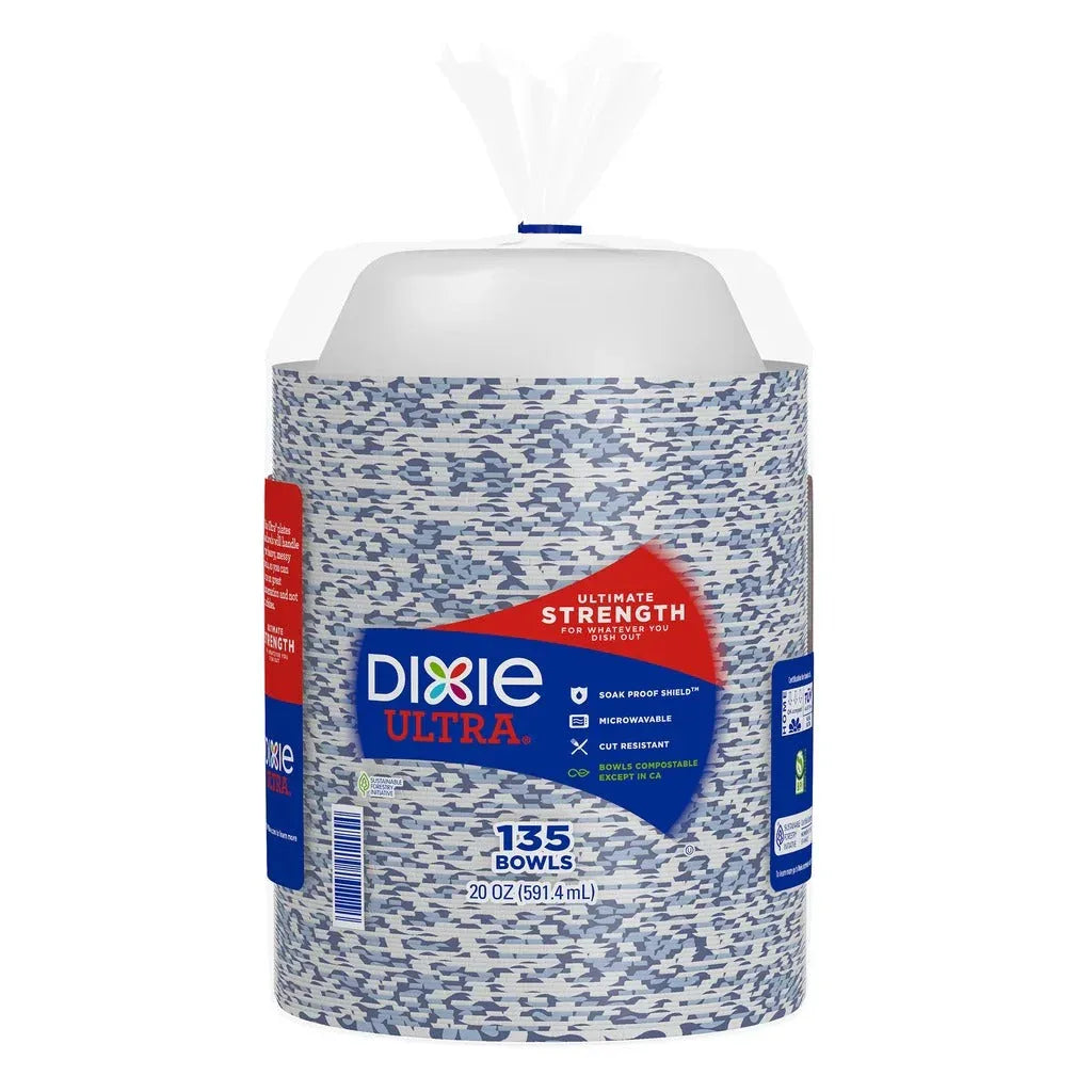 Dixie Ultra 20 oz Paper Bowl, 135-count - USA MEGA SHOP