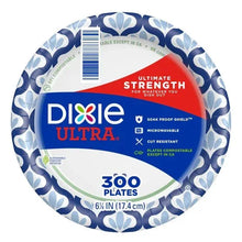 Dixie Ultra paper plates, 6-7/8 in, 300-count, blue leaf border