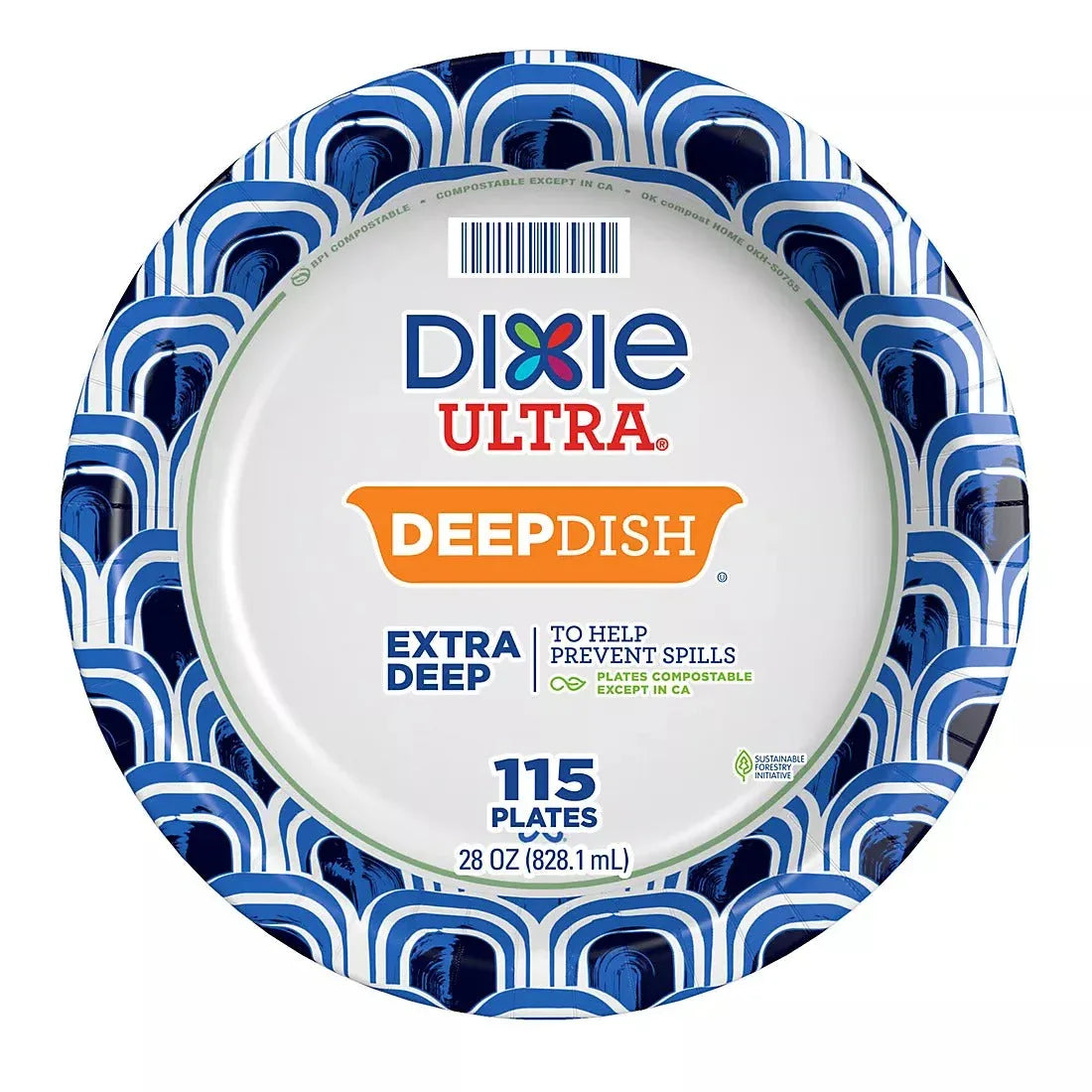 Dixie Ultra Extra Deep Dish Disposable Paper Plates, 28 oz./115 ct. - USA MEGA SHOP