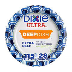 Dixie Ultra Extra Deep Dish Disposable Paper Plates, 28 oz./115 ct. - USA MEGA SHOP