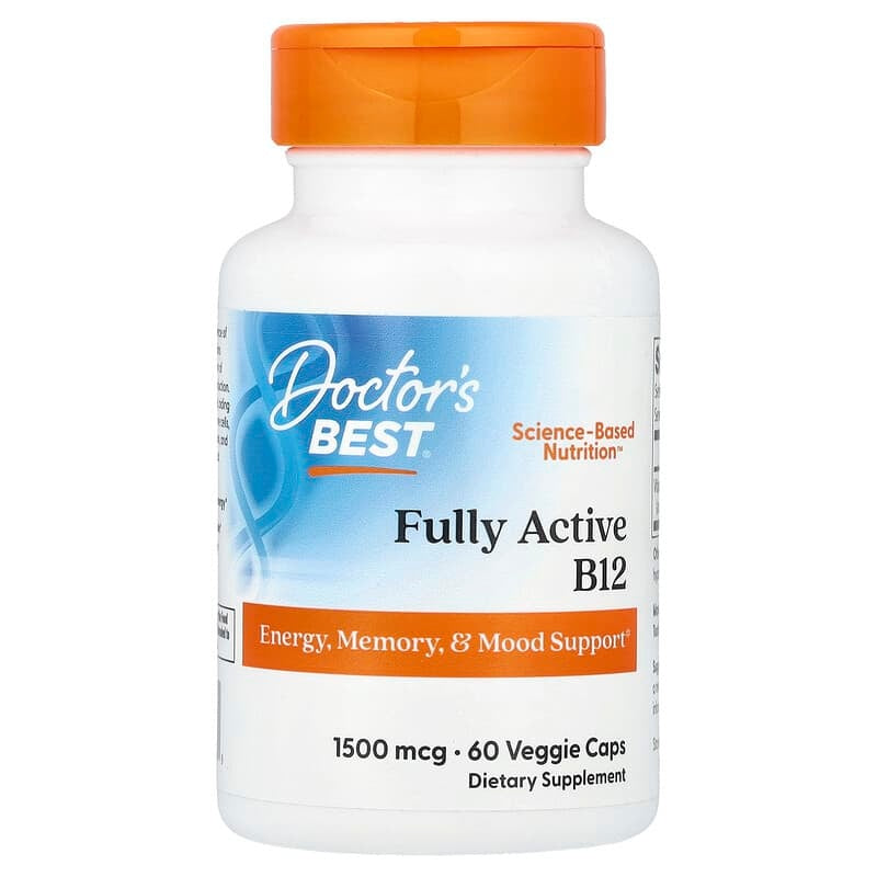 Doctor's Best, Fully Active B12, 1,500 mcg, Veggie Caps
