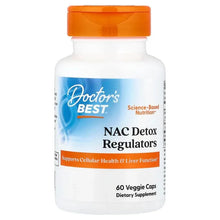 Doctor's Best NAC Detox Regulators bottle, orange cap, 60 veggie caps front label