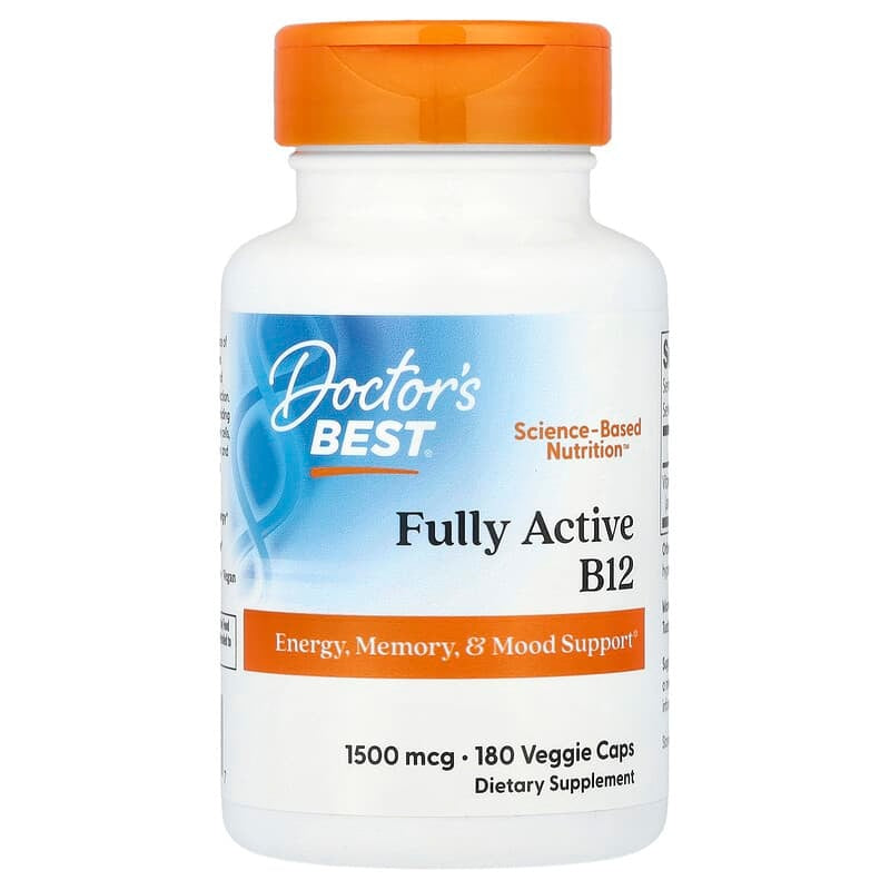 Doctor's Best, Fully Active B12, 1,500 mcg, Veggie Caps