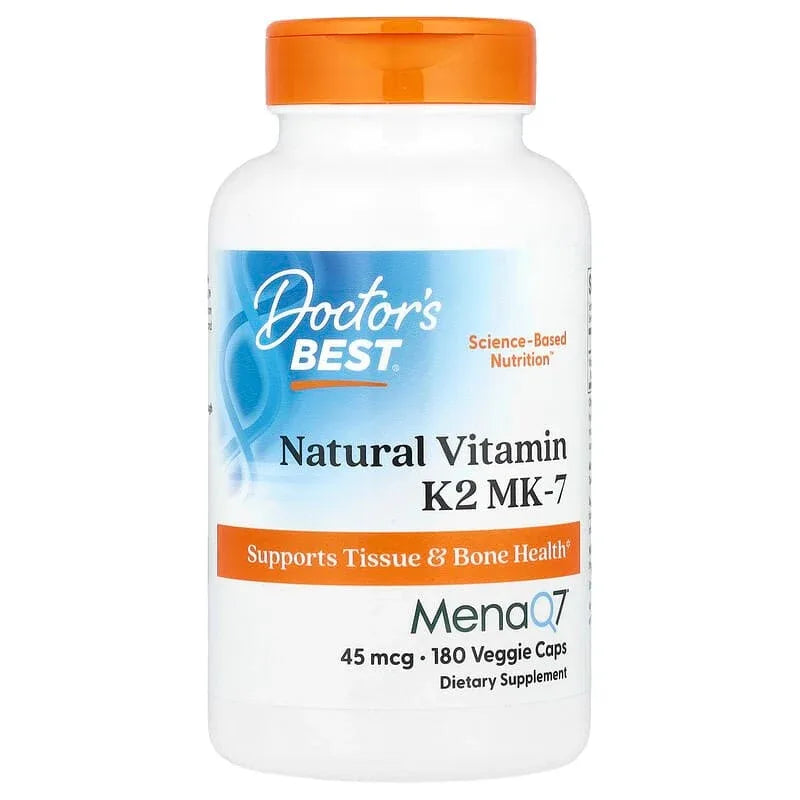 Doctor's Best, Natural Vitamin K2 MK-7 , 45 mcg, Veggie Caps