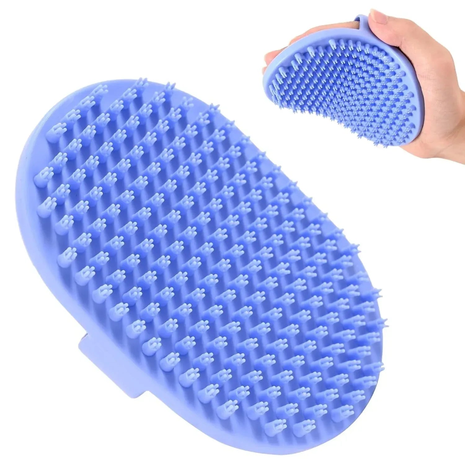 Dog Grooming Bath Brush, Pet Rubber Brush For Shower Scrubbing & Soothing Massage, Ideal for Long & Short Haired Dogs and Cats, Essential Puppy Grooming Accessories, 2 PACK [We Love Doodles] - USA MEGA SHOP