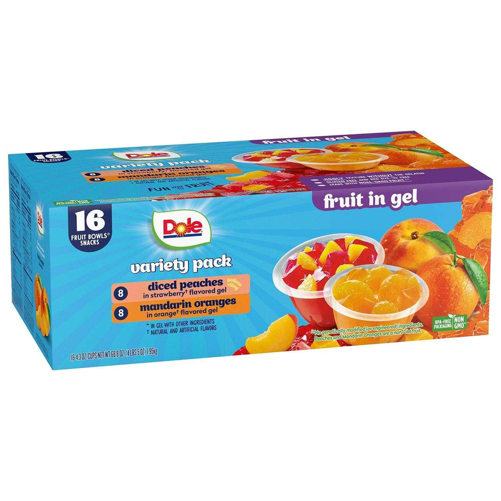 Dole Fruit Bowls in Gel Variety Pack 4.3 oz., 16 pk. - USA MEGA SHOP