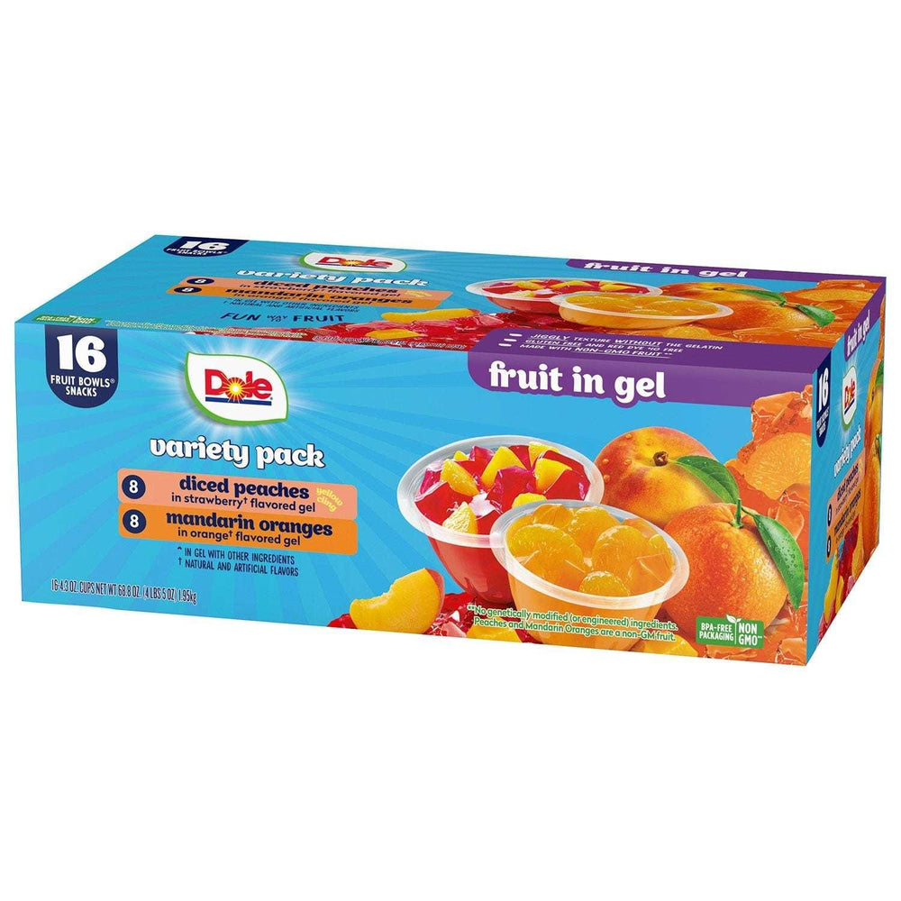 Dole Fruit Bowls in Gel Variety Pack 4.3 oz., 16 pk. - USA MEGA SHOP