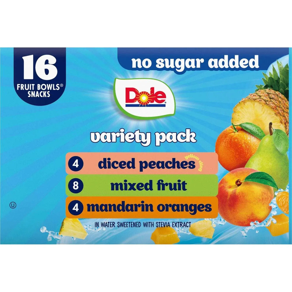 Dole No Sugar Added Mixed Fruit Variety Pack, 4 oz., 16 pk. - USA MEGA SHOP