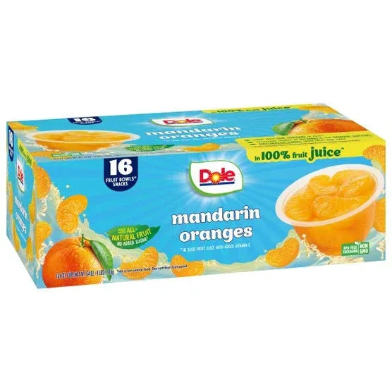Dole, Mandarin Oranges Cup, 4 oz, 16-Count - USA MEGA SHOP