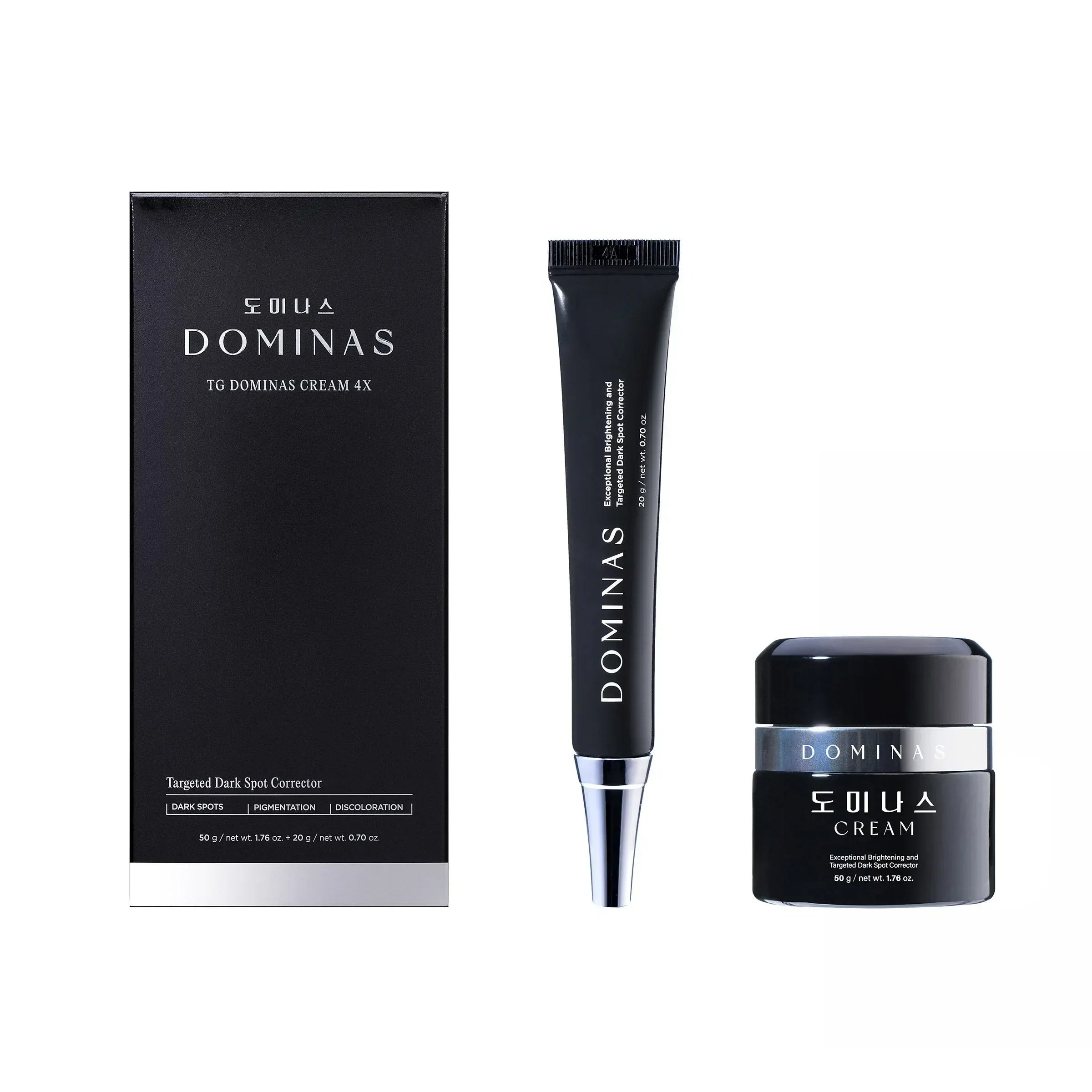 Dominas Brightening and Dark Spot Correcting Cream Set, 1.76 fl oz + .70 fl oz