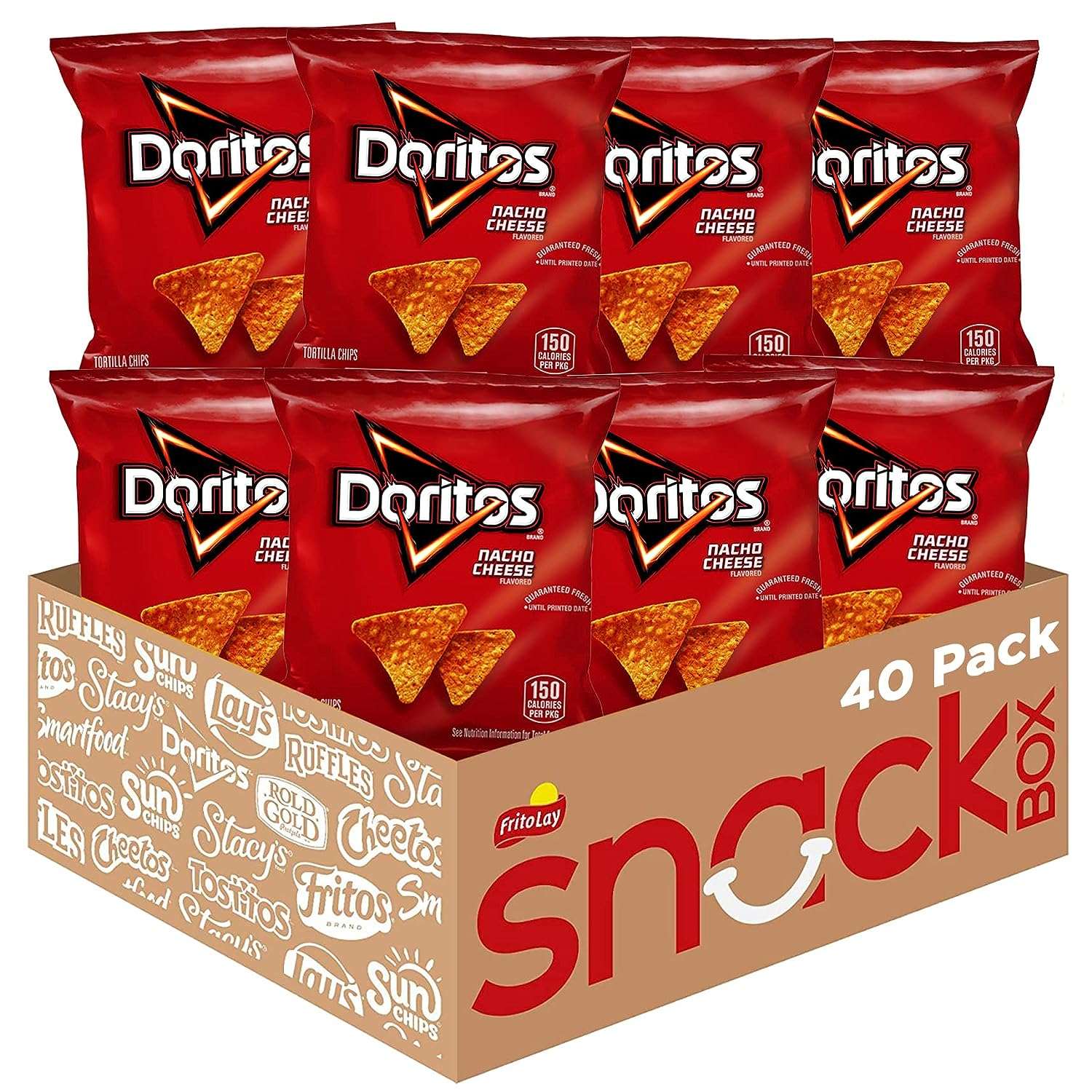Doritos Cool Ranch Flavored Tortilla Chips Snacks Multipack, 1 oz Bags, 40 Count