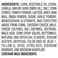 Cool Ranch tortilla chips ingredients list close-up panel