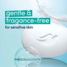 Fragrance-free gentle beauty bar soap with water bubbles