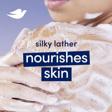 Dove Original beauty bar soap with silky foam on skin