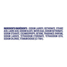 Dove beauty bar soap ingredients text on box back panel