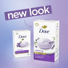 Dove relaxing lavender beauty bar soap boxes with lavender flower accents