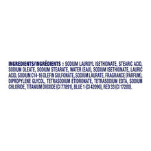 Dove relaxing beauty bar soap ingredients list on packaging