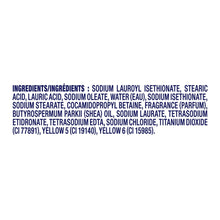 Bath soap ingredients label with list of components and warnings