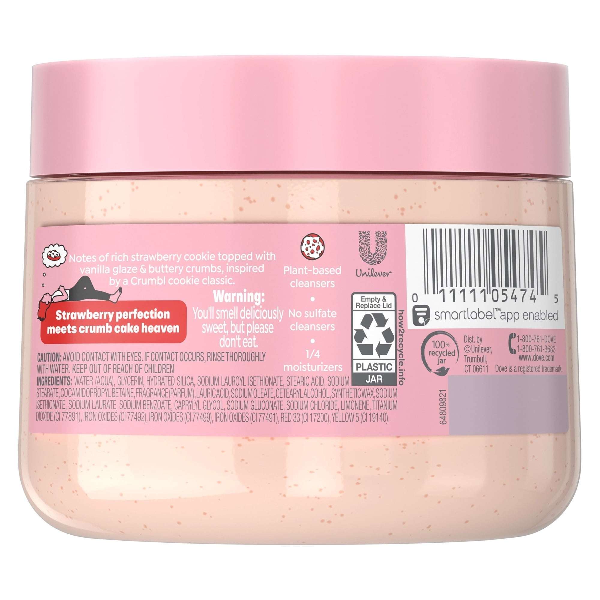 Dove Body Scrub Strawberry Cookie 15 OZ
